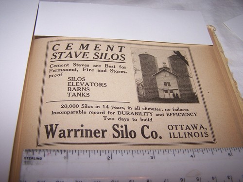 1917 warriner silo cement - warriner, co